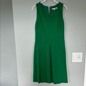 Boden Green Dress with Blue Accents